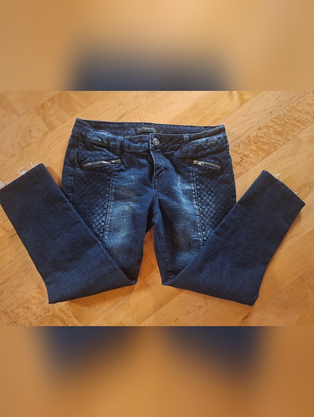 Premiere Denim by rue21 Dark Blue Quilted Straight Leg Jeans
